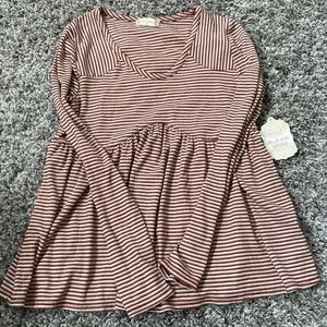 Women’s peplum long sleeve top